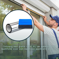 Perfect Cover Sun Control Window Film - 75cm x 200 cm - Insulating Window Film - With Squeegee - Mirror Effect - Anti-Look-In - Blocks UV rays