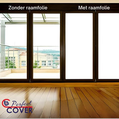 Perfect Cover Anti-Sicht-Fensterfolie – 60 cm x 200 cm – Milchglasfolie – mit Rakel – blockiert UV-Strahlen