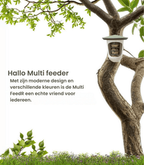 Singing Friend - Hello Multi Feedr - 100% Gerecycled Plastic Vogelvoederhuisje - Verkrijgbaar in Groen & Grijs