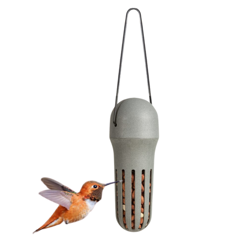 Singing Friend MAX - Bird Feeder - 100% Recycled Material - Grey - Sustainable Bird Feeder