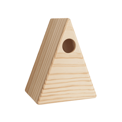 Singing Friend SAAR - Wooden Nesting Box - Triangle Design - Sustainable Bird Nesting Box