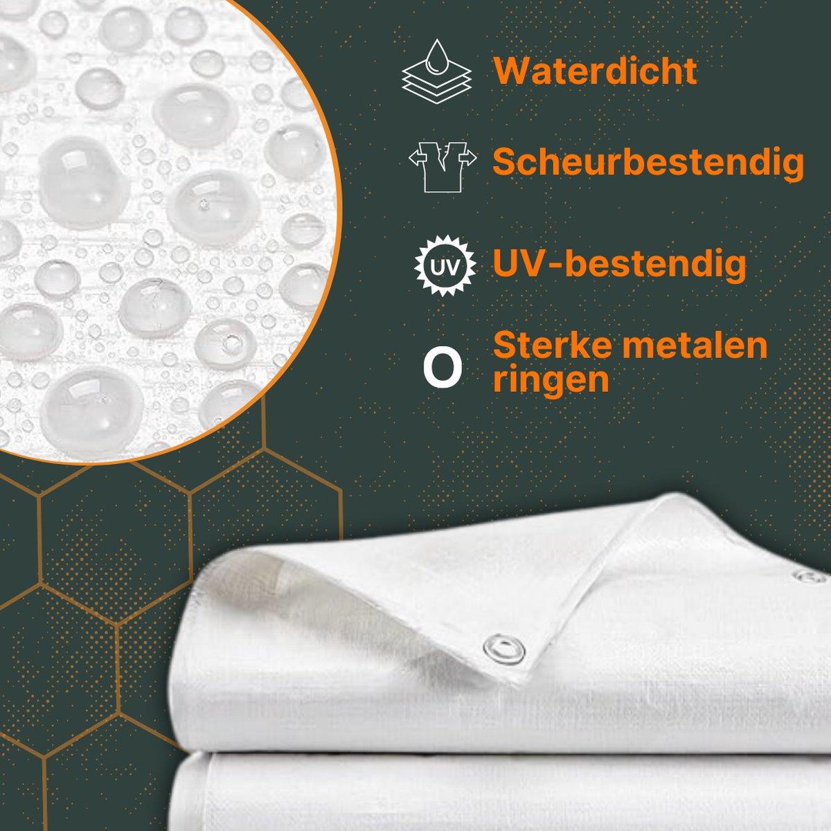 Perfect Cover® Extreem Sterk Dekzeil - 4x6 - 200 Series - Afdekzeil - Autohoes - Zeil - Afdekzeilen - Wit - Lange Levensduur - Avoid